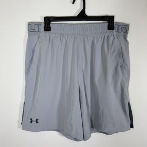Under Armour Athletic Shorts Men XL Gray Pockets Training Running Walking